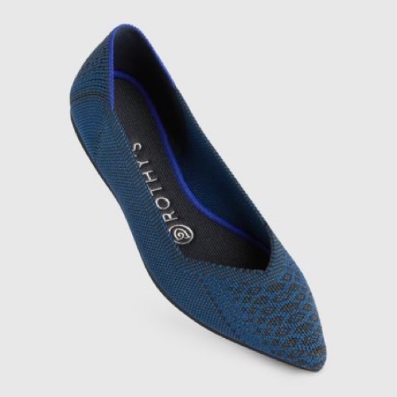 RARE Rothy’s Teal Python The Point Flat Size 9 - Picture 1 of 8